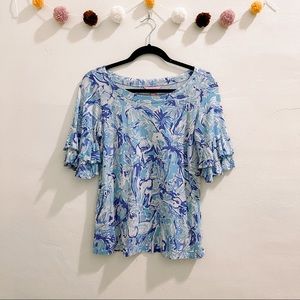 Lilly Pulitzer Lula Elephant Appeal Blouse